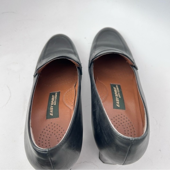 EASY SPIRIT Anti-Gravity Women’s Black Leather Heeled Loafer Size 8 narrow - Picture 5 of 12